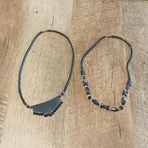 2 metal like necklace